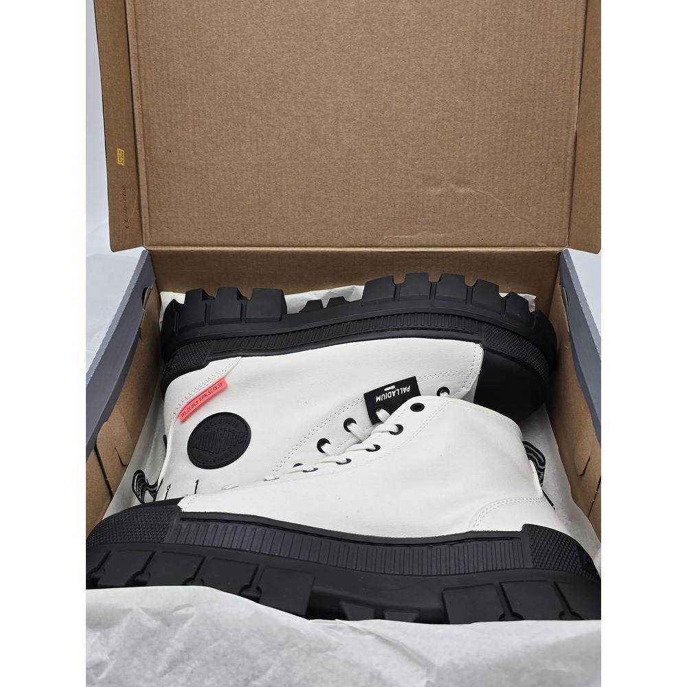 Palladium Revolt Hi TX Boots Womens Size 8 White Platform Ankle Lug Sole Shoes - Picture 6 of 7